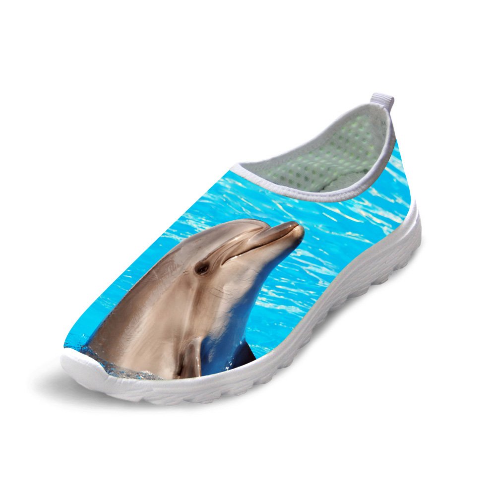 HUGS IDEA Men's Lightweight Water Shoes - Quick-Dry Aqua Shoes with Animal Patterns, Comfortable Beach Sneakers for Swimming, Surfing & Outdoor Activities