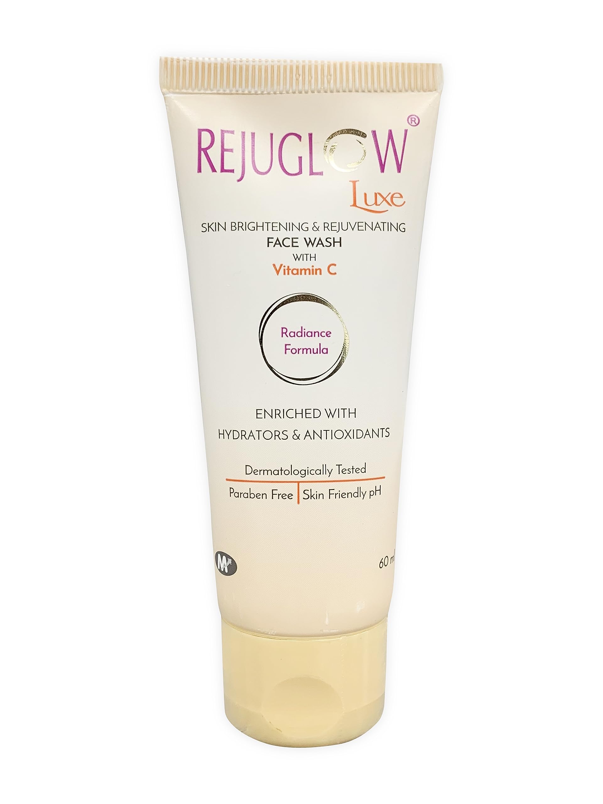 Rejuglow Luxe Vitamin C Face Wash - Skin Brightening & Rejuvenating Cleanser (60ml) for Glowing Complexion | Morning & Night Skincare Routine