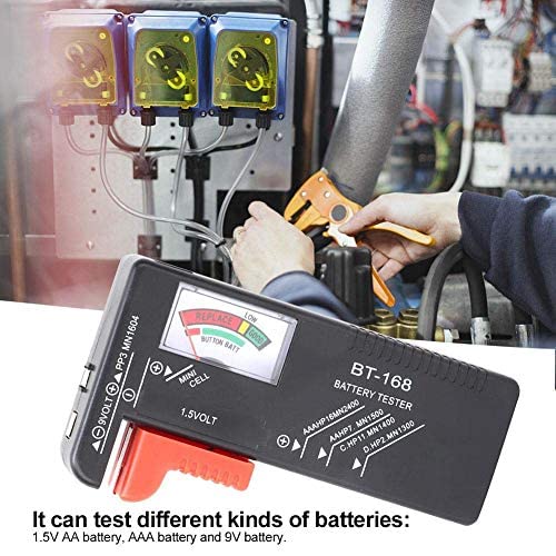 BT-168 Battery Capacity Checker & Voltage Tester - Accurate 1.5V/AA/AAA/9V Battery Tester for Household Use | Perfect for Toys, Flashlights, Remote Controls & Electronic Devices