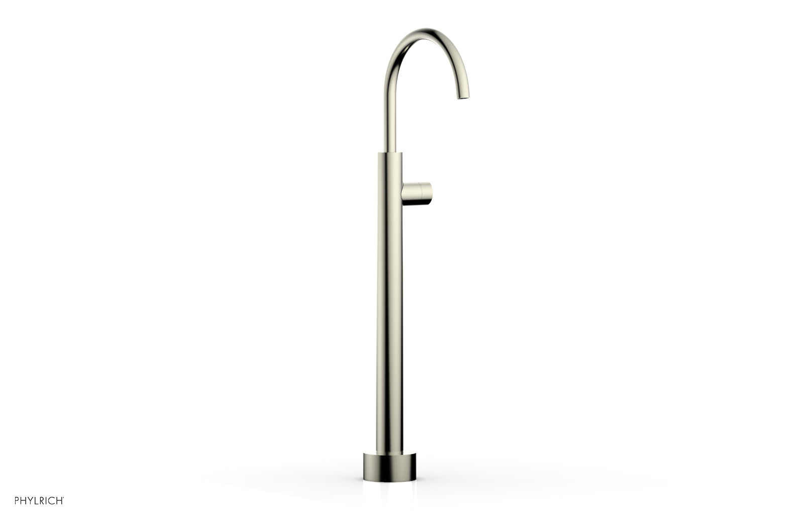 BASIC II Low Floor Mount Tub Filler with Smooth Handle - Model 230 46 04 - Perfect for Modern Bathroom Renovations and Spa-Like Showers