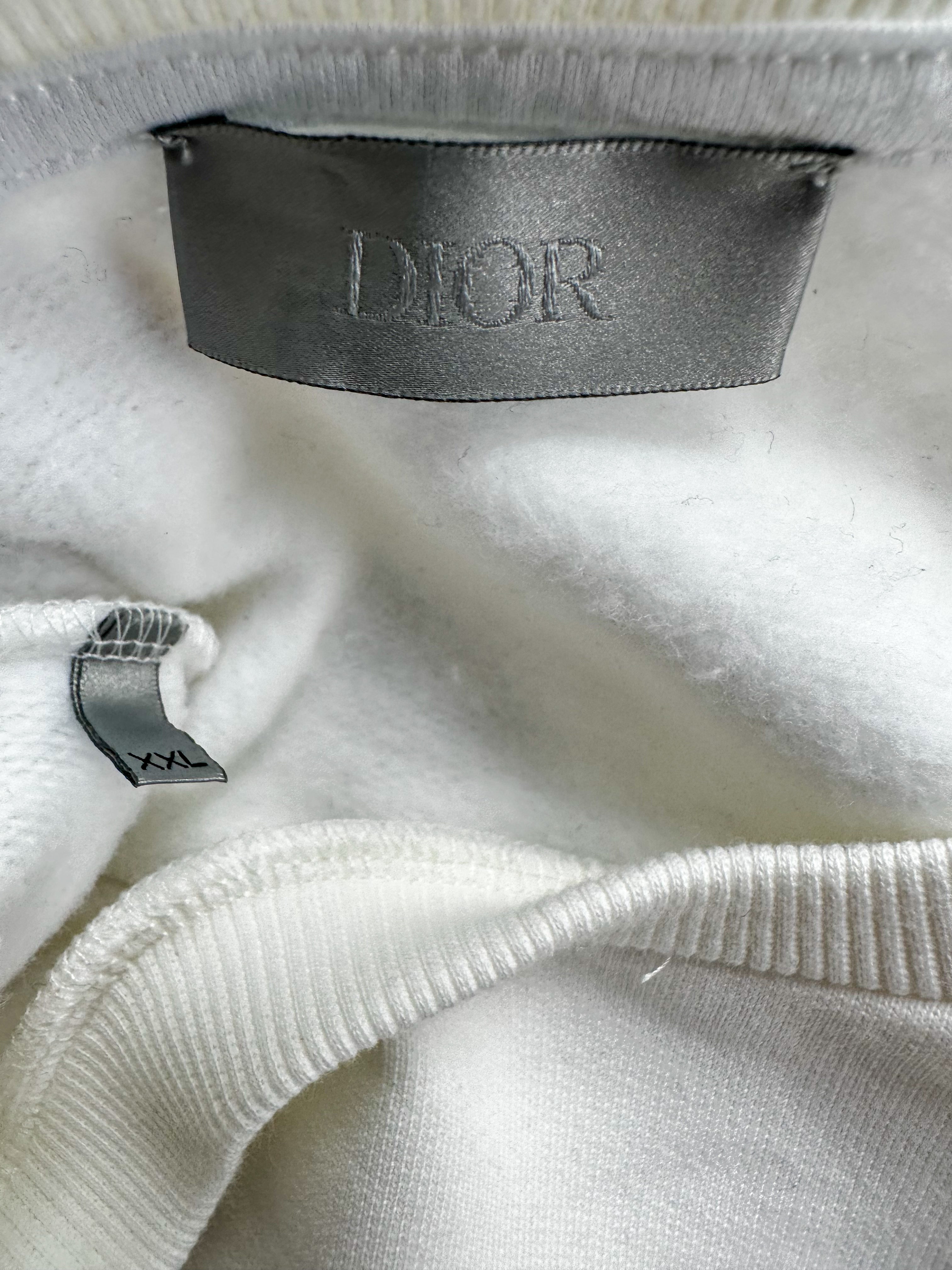Dior x Kaws White & Grey Logo Sweater - Men's Fashion Hoodie for Casual Wear & Street Style Outfits