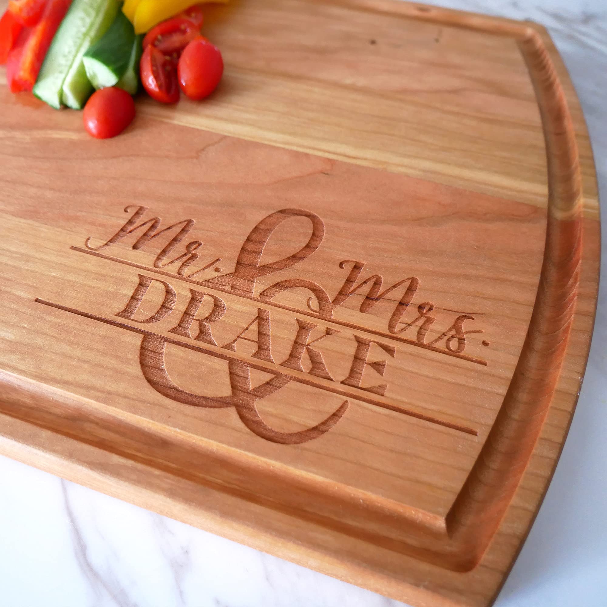 Personalized Wooden Cutting Board - Custom Housewarming Gift for New Home Owners, Couples, Men & Women - Perfect for Kitchen, Wedding & Anniversary Gifts