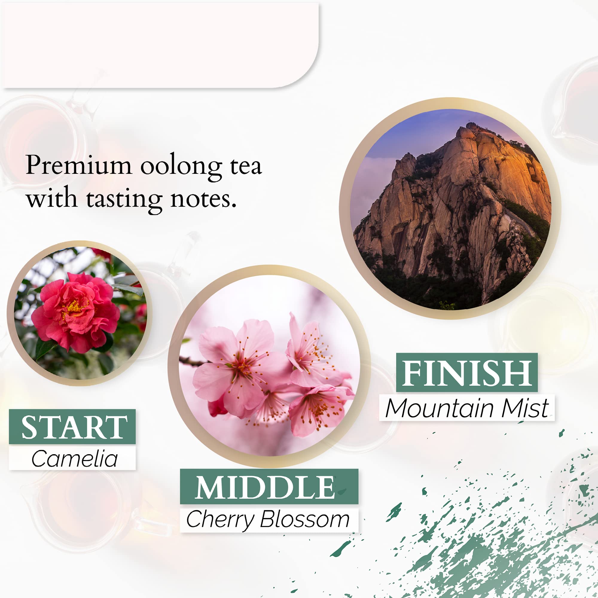 Premium Organic Oolong Tea Bags - 100% Natural Taiwan High Mountain Loose Leaf Tea | Handcrafted Antioxidant-Rich Tea | Eco-Friendly Biodegradable Sachets (15 Count) | Perfect for Relaxation, Afternoon Tea & Gift Giving | By T SECRETEA