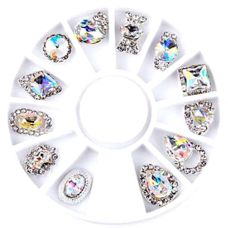 SP0051 Nail Art Decoration Rhinestones Wheel - DIY Manicure Gems for Professional & Home Nail Designs