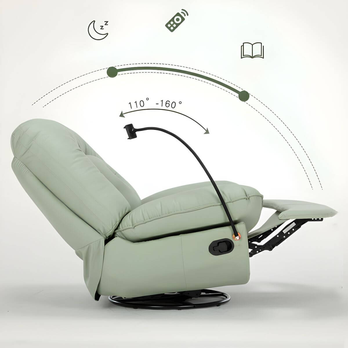 Comfortable Indoor Upholstered Rocking Chair with Spindle Back & Round Arm - Scratch-Resistant Fabric - Perfect for Nursery, Living Room or Reading Nook