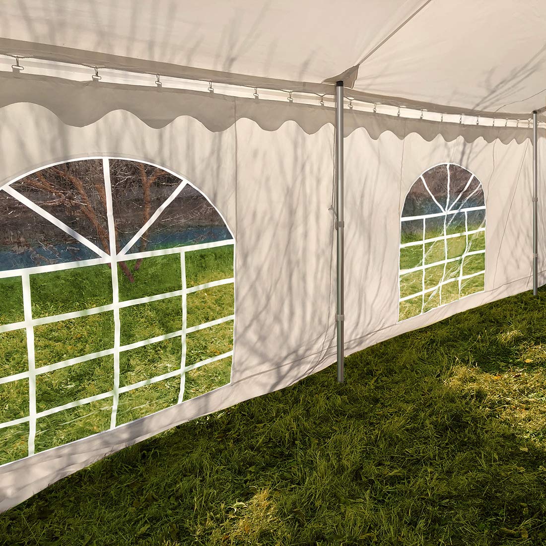 20' x 40' Fire Retardant White Party Tent - Heavy Duty Waterproof Canopy for Outdoor Weddings, Events & Camping