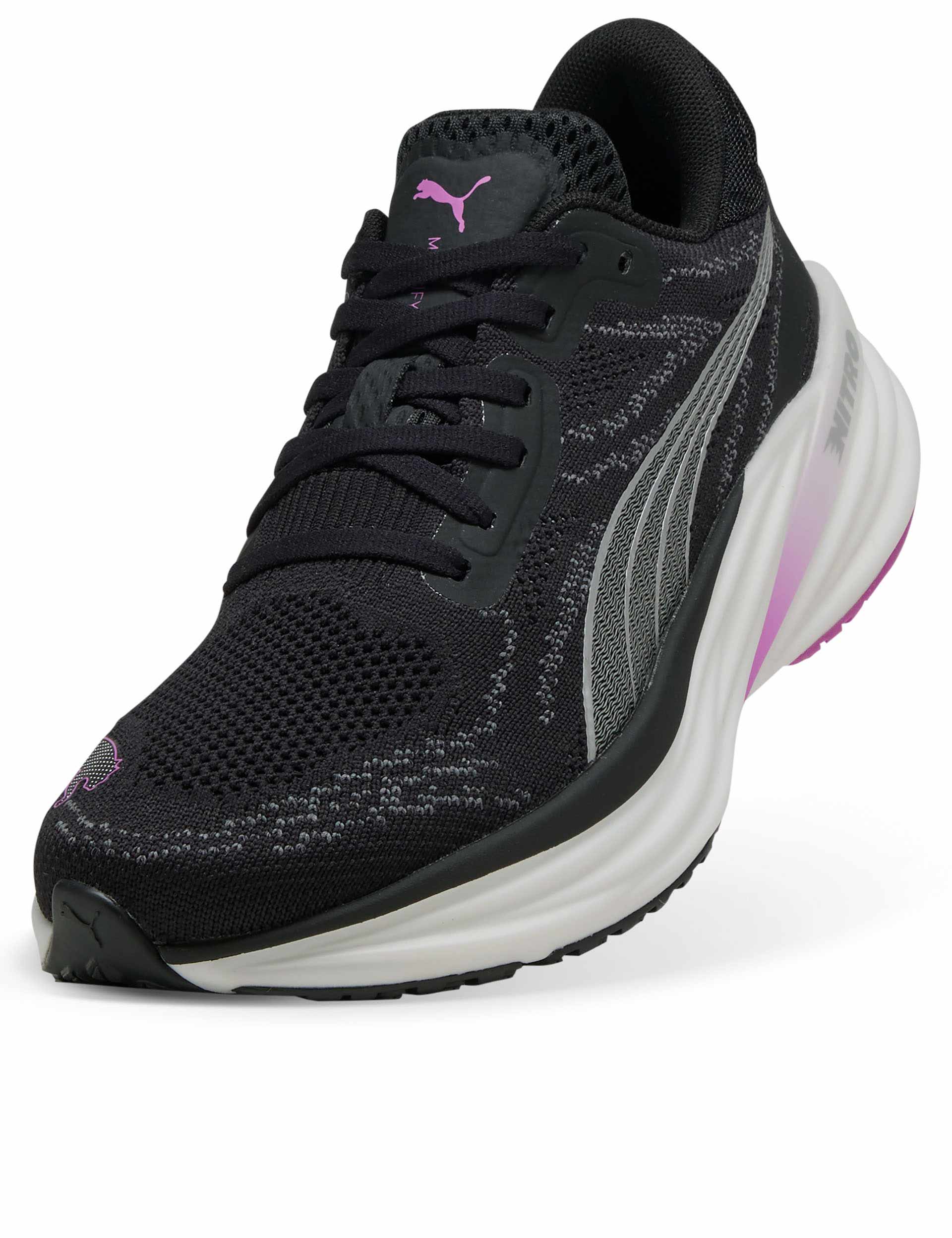 Magnify NITRO 2 Running Shoes for Men & Women - Lightweight Black/Pure Magenta Athletic Shoes for Jogging, Gym Workouts & Outdoor Activities