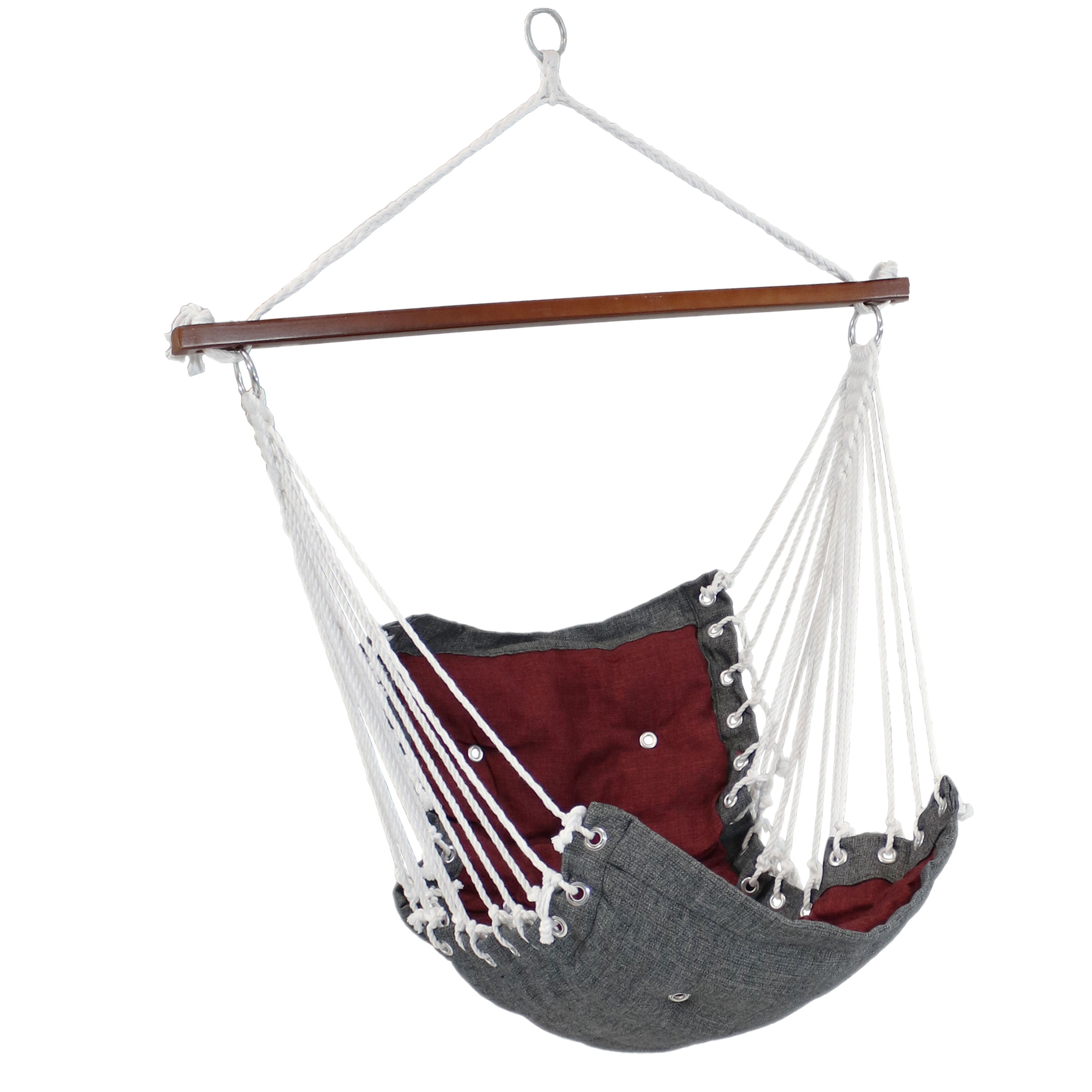 Sunnydaze Tufted Victorian Outdoor Hammock Chair Swing - Comfortable Hanging Chair for Patio, Garden, Porch & Backyard Relaxation