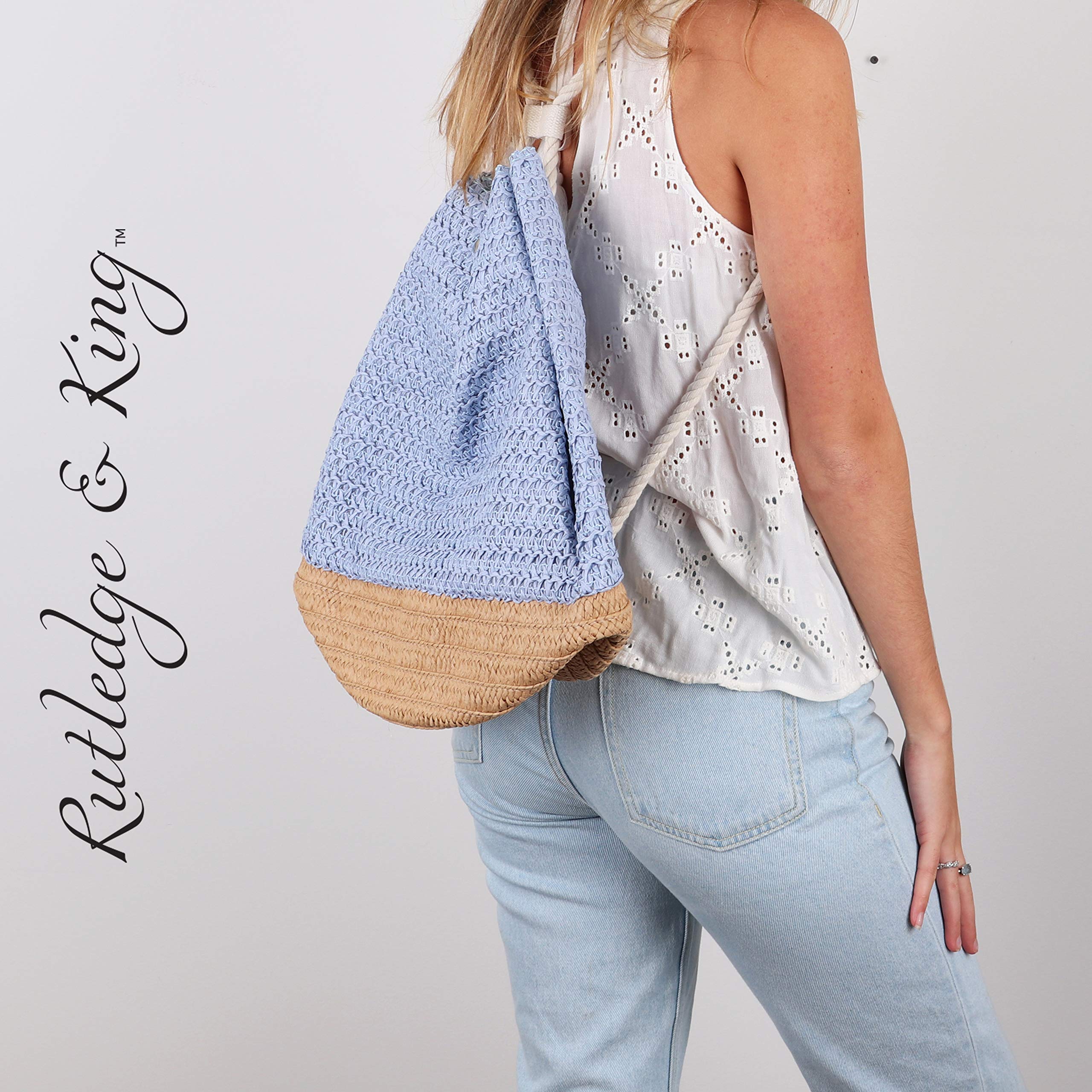 Rutledge & King Waterproof Beach Backpack for Women - Stylish Swim Backpack with Insulated Cooler Pocket - Perfect for Pool, Beach Vacations & Summer Travel (Darlington, Single)