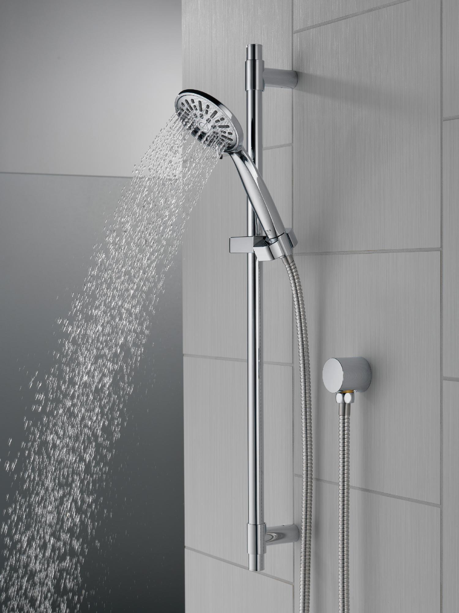 Delta 4-Setting Hand Shower with Slide Bar in Chrome - Perfect for Bathroom Upgrades & Spa-Like Shower Experience (Model 51361)