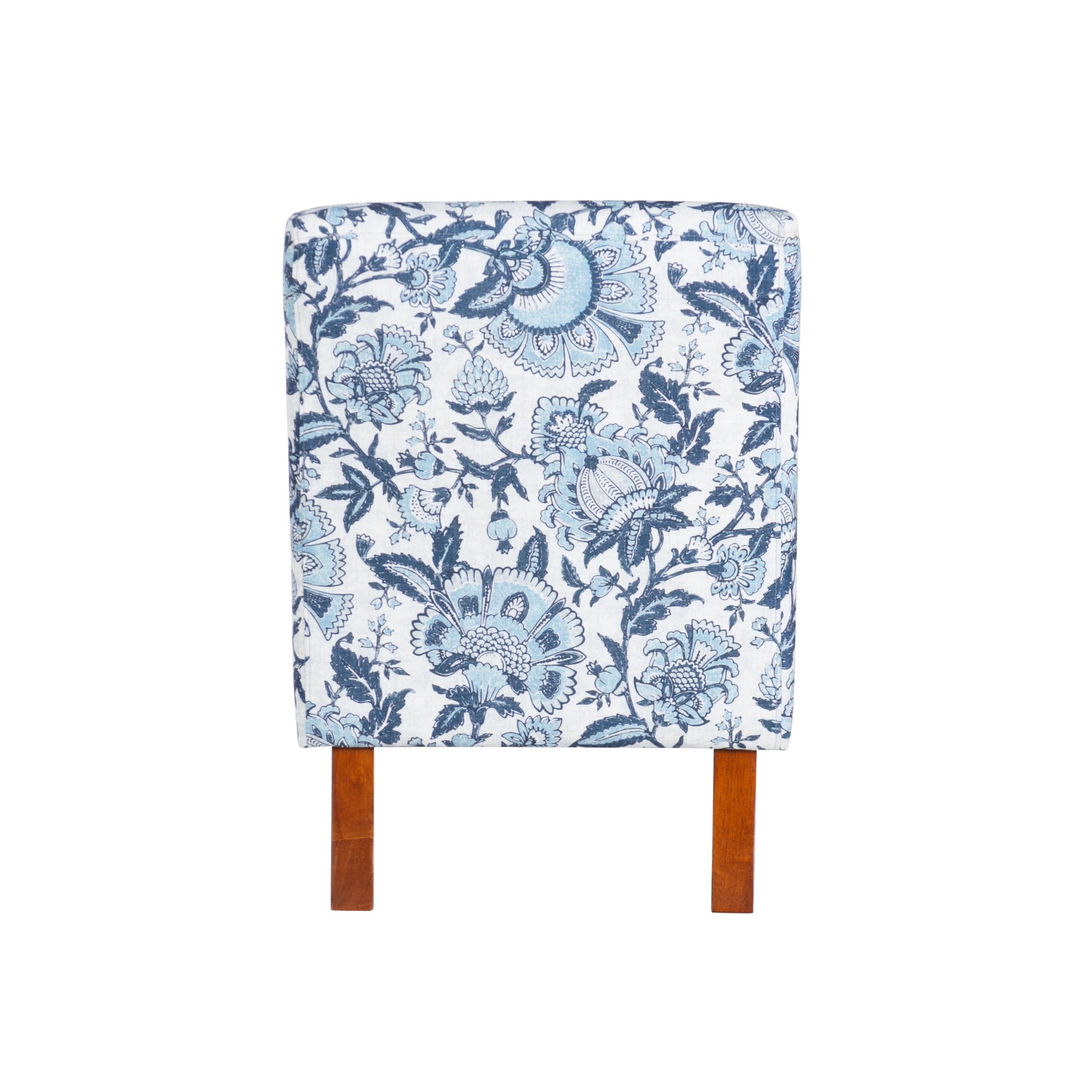 Linon Lily Blue and White Floral Paisley Upholstered Accent Chair - Stylish Home Decor for Living Room, Bedroom & Office - Perfect Reading Chair and Lounge Seating