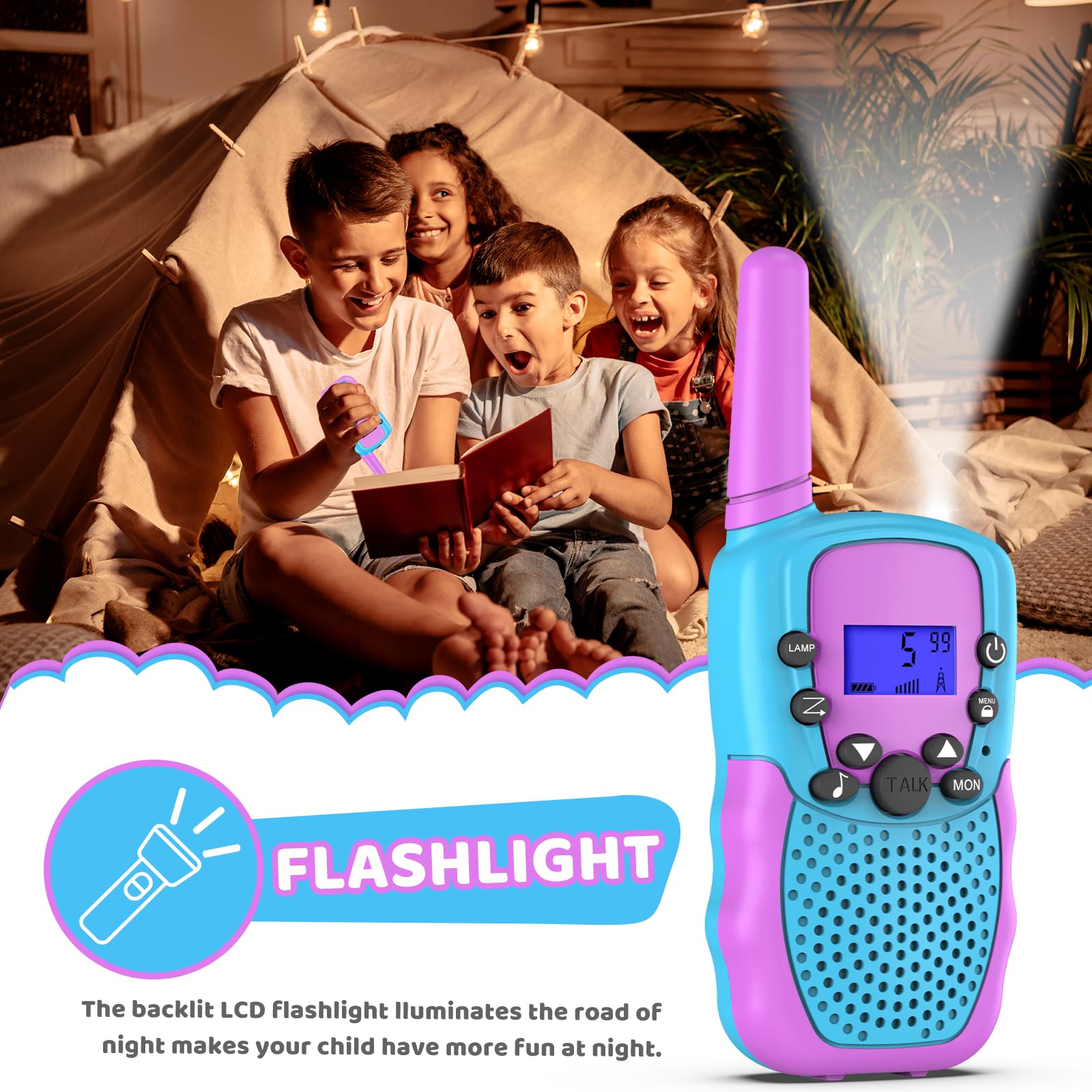 Selieve 3 Pack Walkie Talkies for Kids Ages 4-12 - 3KM Range, 22 Channels, 2-Way Radios - STEM Educational Toys for Boys & Girls - Perfect for Outdoor Adventures, Indoor Play & Birthday Gifts