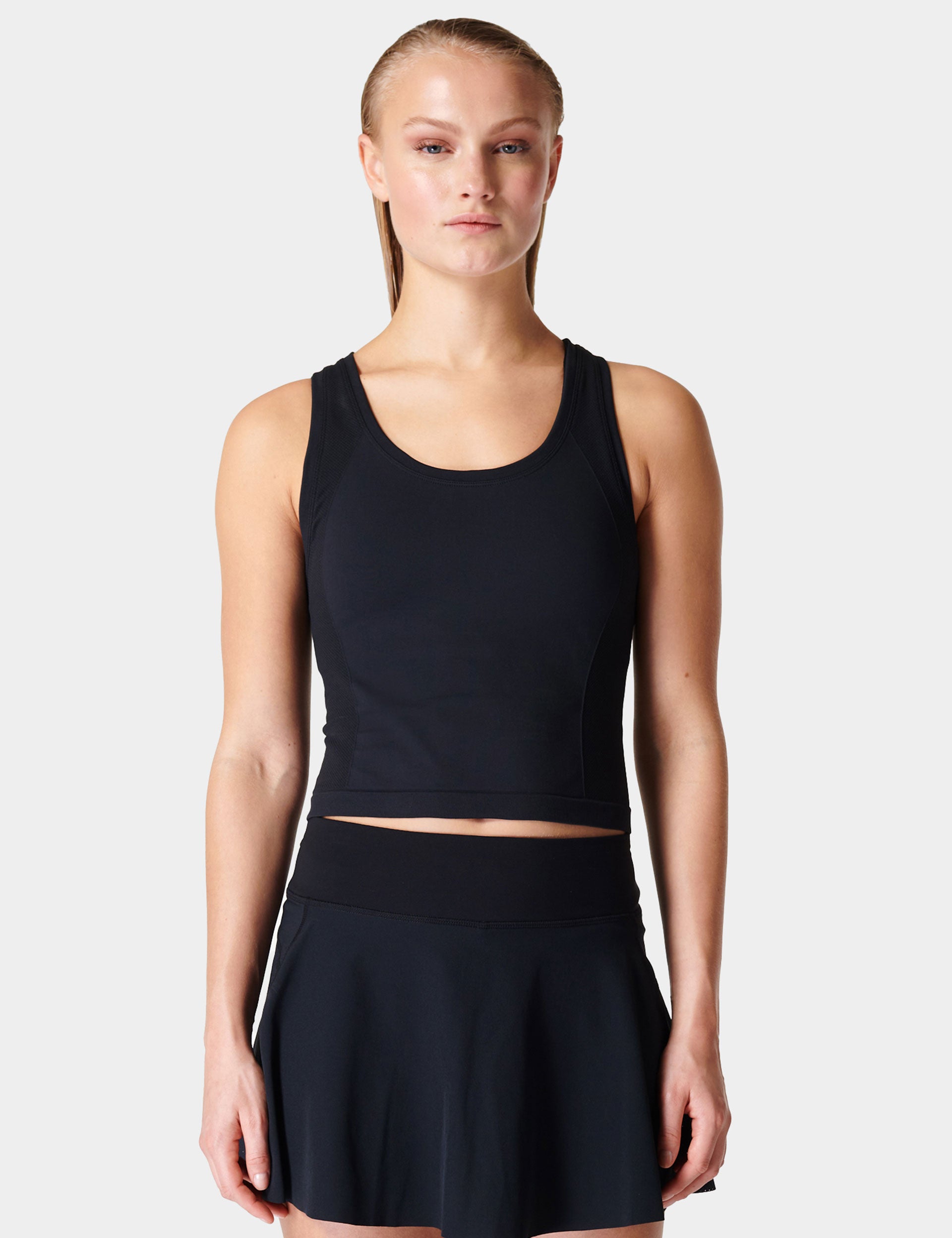 Seamless Gym Vest for Women - High Performance Workout Top - Breathable & Comfortable for Yoga, Running & Fitness - Black