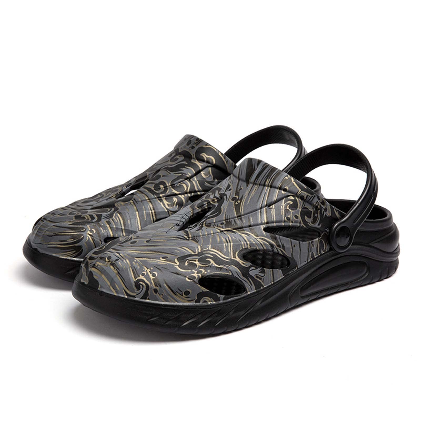 Men's Camouflage Garden Clogs - Waterproof Slip-Resistant Rubber Sandals for Outdoor, Gardening, Beach & Sports | Lightweight Comfortable Slip-On Shoes