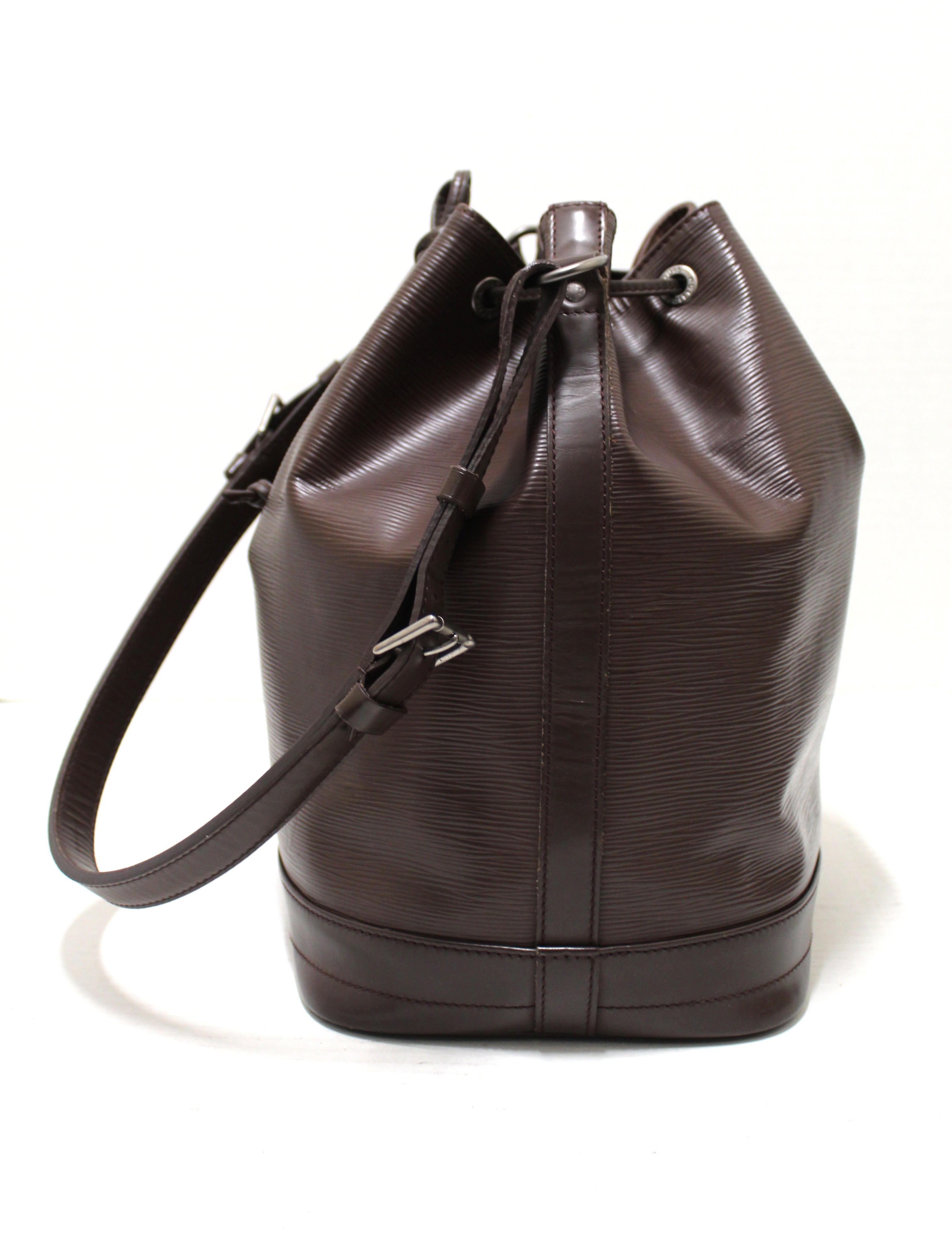 Authentic Louis Vuitton Epi Leather Noe Shoulder Bag - Large Brown Handbag for Women, Luxury Tote Purse for Work, Travel & Everyday Use