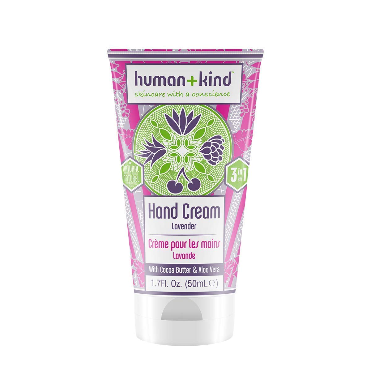 Human + Kind Hand, Elbow & Foot Cream - Ultra Moisturizing for Dry Skin - 1.7 fl oz - Perfect for Cracked Heels, Rough Hands & Elbow Care - Ideal for Winter Skincare & Daily Hydration