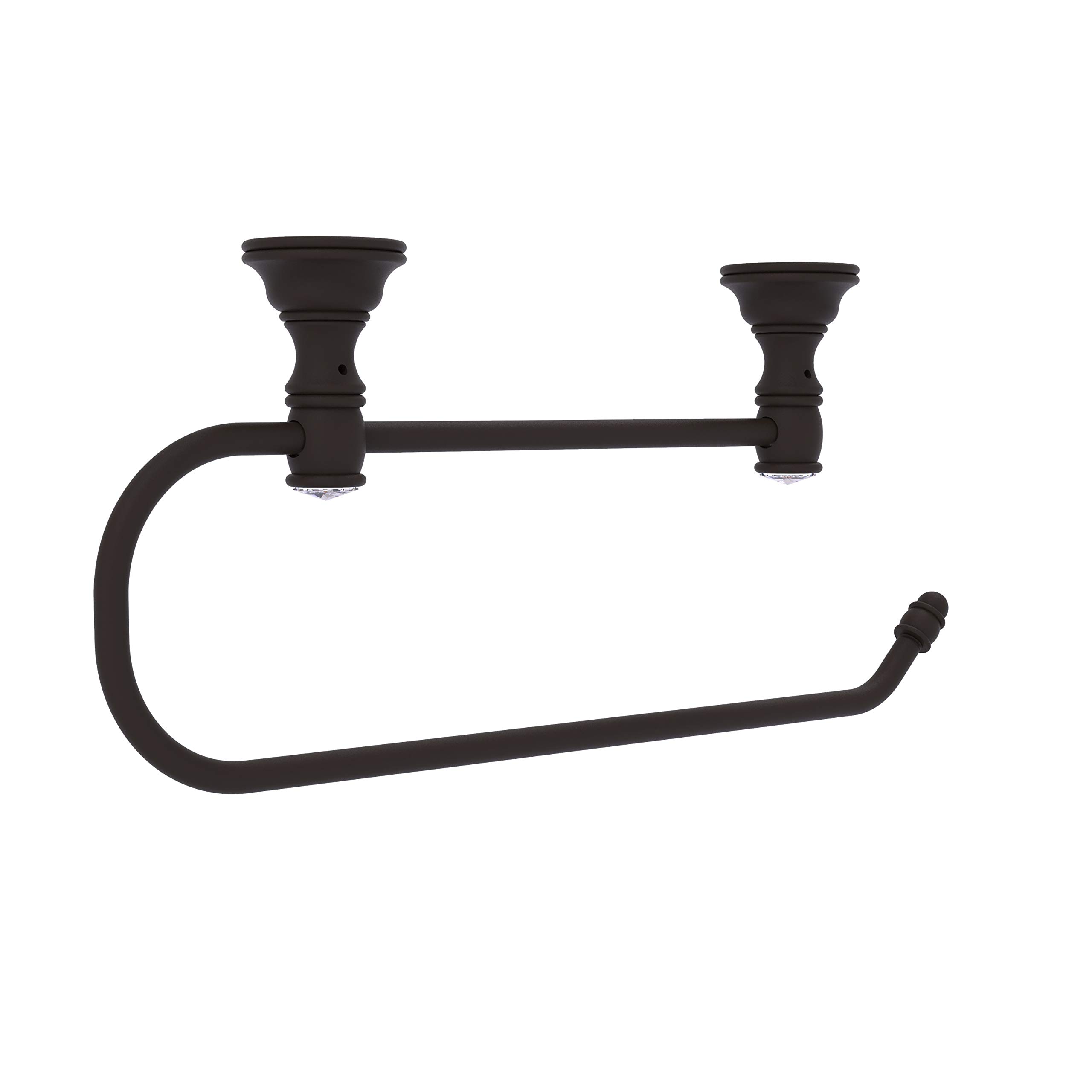 Allied Brass Carolina Crystal Collection Under Cabinet Paper Towel Holder - Oil Rubbed Bronze - Kitchen Organizer for Countertop & Cabinet Storage - Perfect for Home, Office, and Restaurant Use