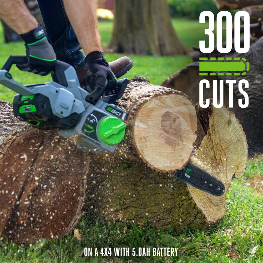 EGO POWER+ CS1800 18-Inch Cordless Battery Chainsaw - Lightweight Electric Chainsaw for Home & Yard Use (Battery & Charger Sold Separately) - Perfect for Tree Trimming, Firewood Cutting, and Landscaping