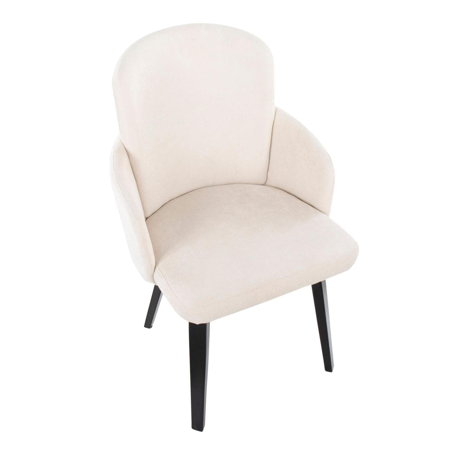 LumiSource Dahlia Upholstered Dining Chair Set of 2 - Modern Kitchen Chairs for Dining Table - Perfect for Small Spaces, Breakfast Nooks & Contemporary Dining Rooms