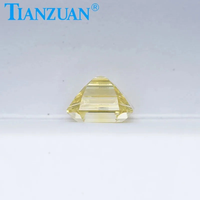 1.214CT VVS1 Lab-Created Diamond HPHT Asscher Cut Fancy Intense Yellow 2EX Loose Gemstone - GEMID Certified for Engagement Rings & Fine Jewelry Making