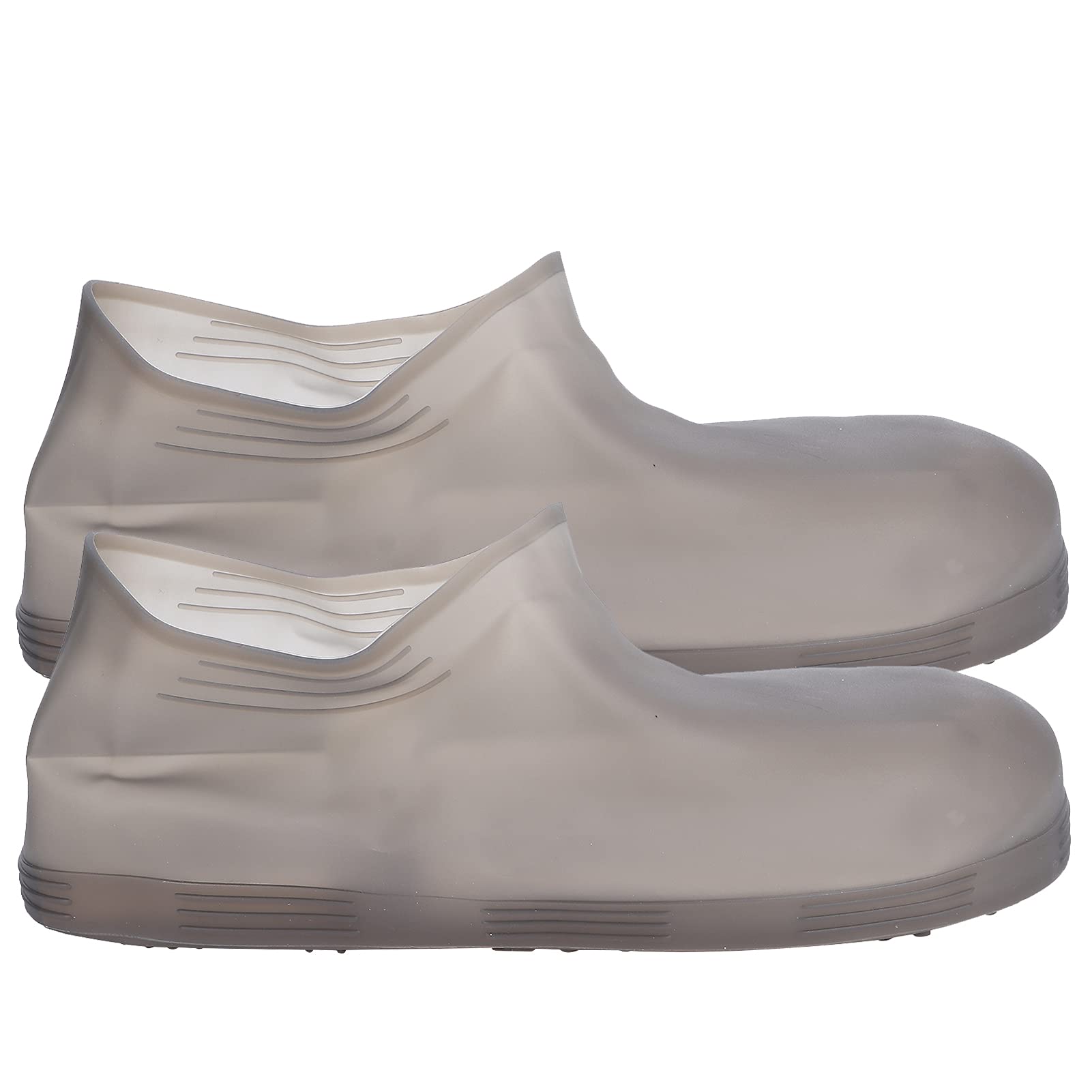 Waterproof Silicone Shoe Covers for Rain & Snow - Non-Slip Overshoes for Cycling, Fishing, Hiking (Foldable, Brown, Size M) | Keep Feet Dry in Wet Weather Outdoor Activities