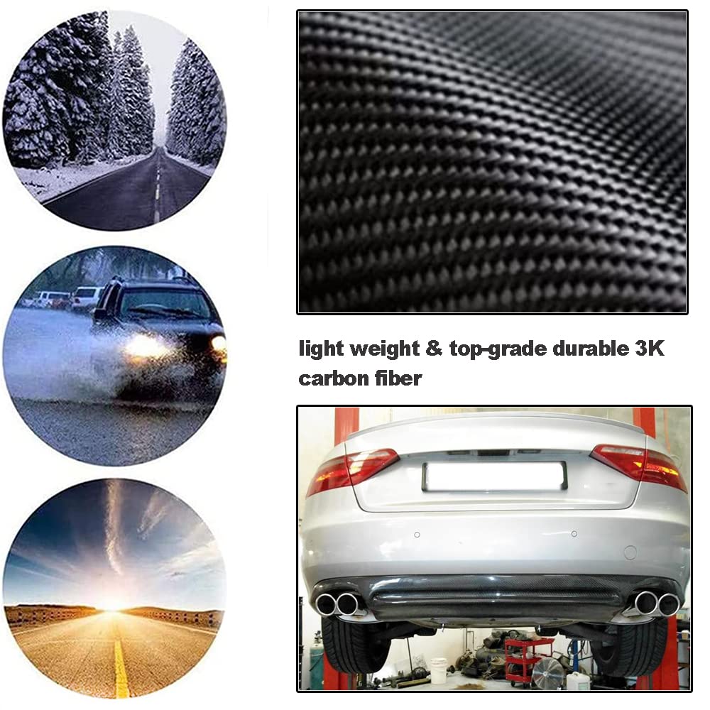 Carbon Fiber Rear Diffuser for Audi A5 Coupe 2008-2011 | Quad Exhaust Lip Spoiler | Standard Bumper Compatible | Performance Upgrade for Street Racing & Car Shows