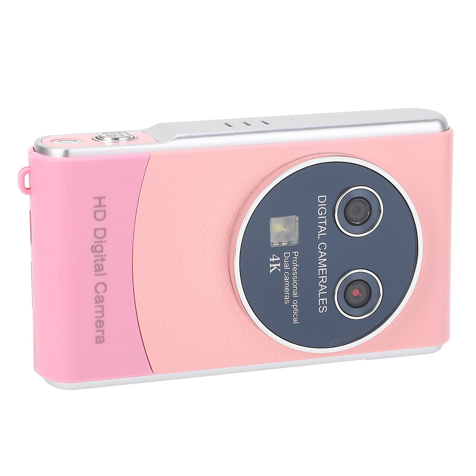 HD 1080P & 36MP Digital Camera with 18X Zoom - 3.0in IPS Screen, Dual Lens, Auto Focus - Compact Vlogging Camera for Travel, Selfies & YouTube Content Creation (Light Red)