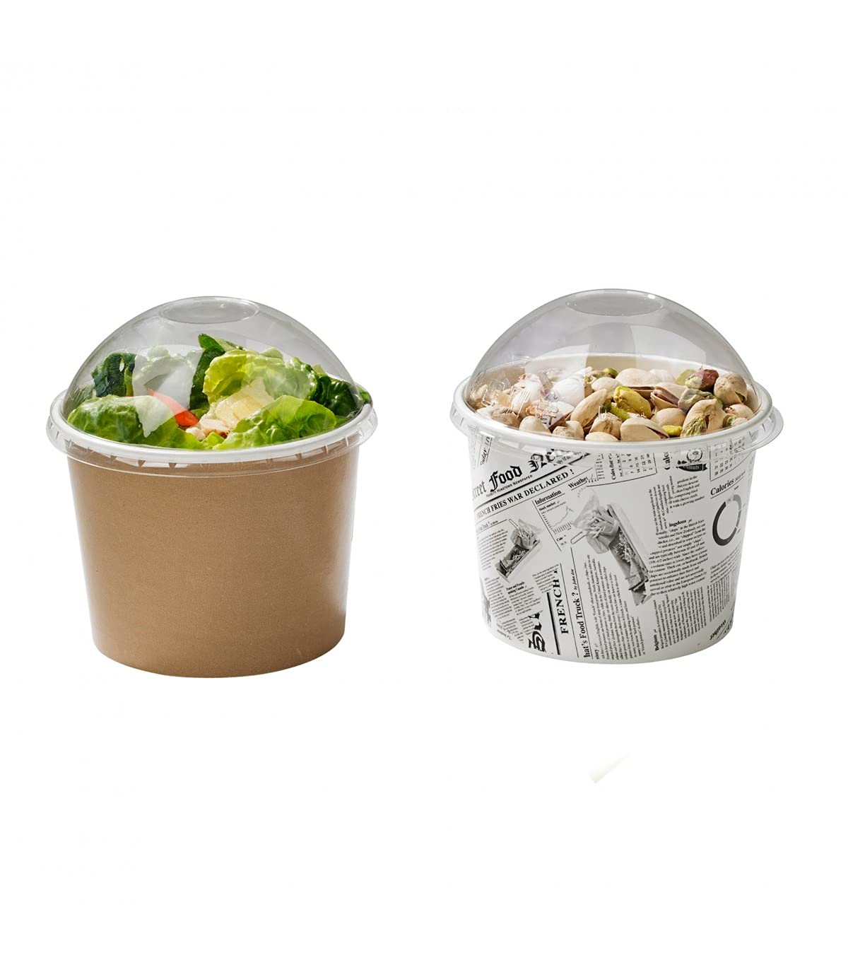 PACKNWOOD 210DELIK12K 12oz Disposable Styrofoam Food Containers with Lids - 500 Pack (4.49in Diameter) | Soup Bowls, Ice Cream Cups, Dessert Containers for Takeout, Parties, Catering & Restaurants