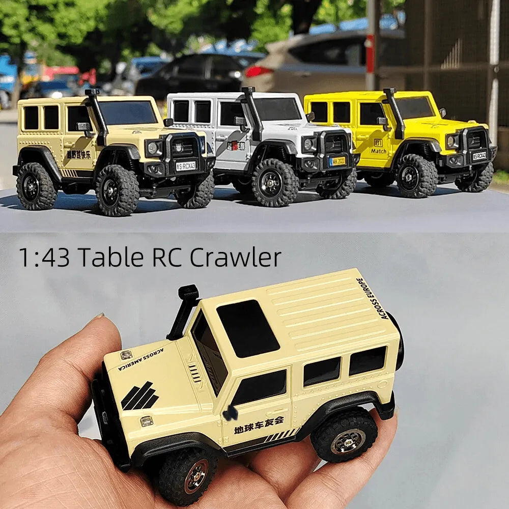 LDARC X43 Mini Rock Crawler 1/43 Scale 4WD RC Car - Ready to Run (RTR) Remote Control Off-Road Vehicle for Adults & Kids - Perfect for Indoor Crawling, Office Desk Racing & Backyard Adventures