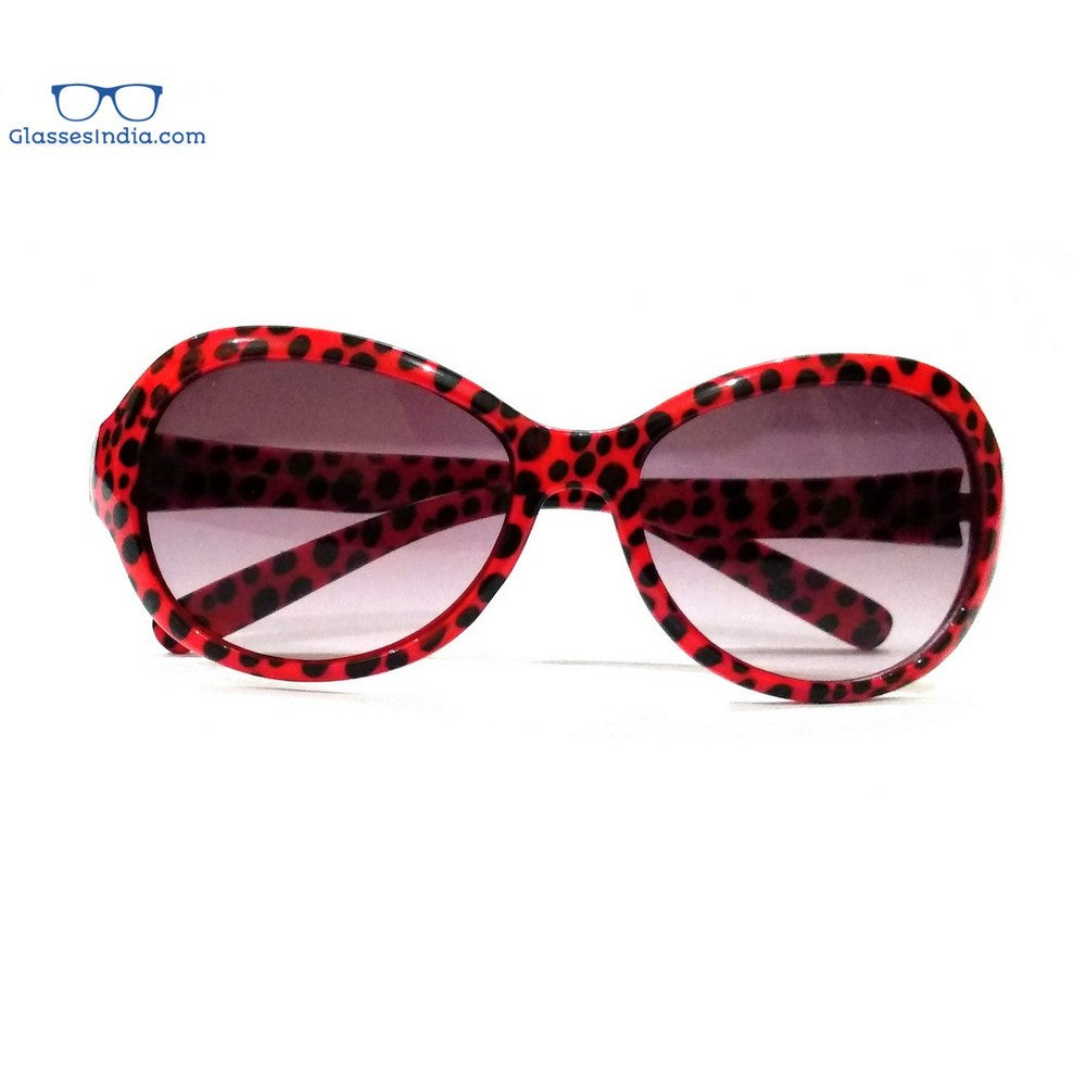 Trendy Kids Fashion Sunglasses TKS002 - Red Print UV Protection for Boys & Girls - Perfect for Outdoor Play, Beach, and Summer Activities