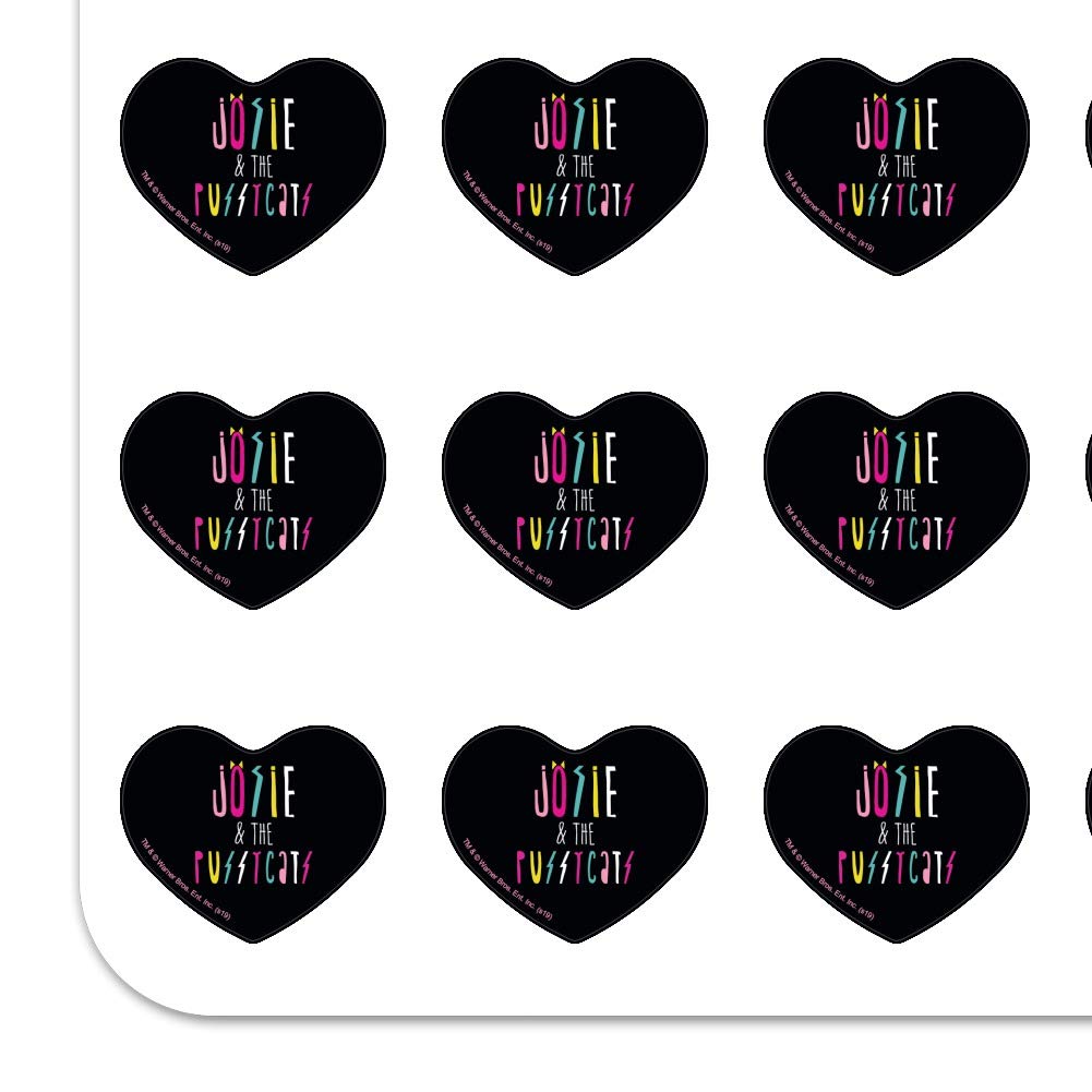 Josie & The Pussycats Heart Shaped Planner Stickers - Riverdale Inspired Scrapbook Decals for Bullet Journals, DIY Crafts & School Supplies - Perfect for Planners, Calendars, Scrapbooking & Gift Wrapping