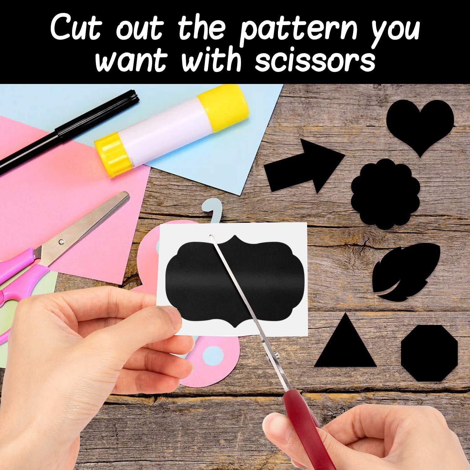 180Pcs Reusable Waterproof Chalkboard Labels with Erasable Chalk Pen - Perfect for Jars, Mason Bottles, Pantry Organization, Party Decorations & Craft Room Storage - Ideal for Home, Office & Classroom Use
