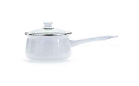 Premium Solid White Sauce Pan - Non-Stick Cooking Pot with Lid for Pasta, Soups & Sauces - Perfect for Home Kitchen & Restaurant Use