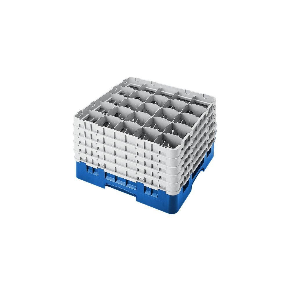 Cambro Camrack 25 Comp Full Size Glass Rack with 5 Extenders - Blue (Case of 2) - Perfect for Commercial Kitchens, Restaurants, and Food Service Storage
