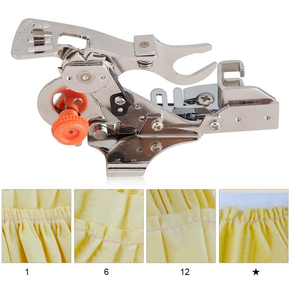 Adjustable Ruffler Foot for Low Shank Sewing Machine - Create Perfect Ruffles & Gathers for Dresses, Curtains & DIY Crafts