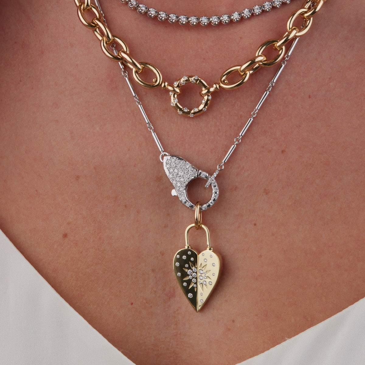 Pave Diamond Lock Necklace - Elegant 14K Gold Pendant for Women | Perfect for Valentine's Day, Anniversary & Wedding Gifts