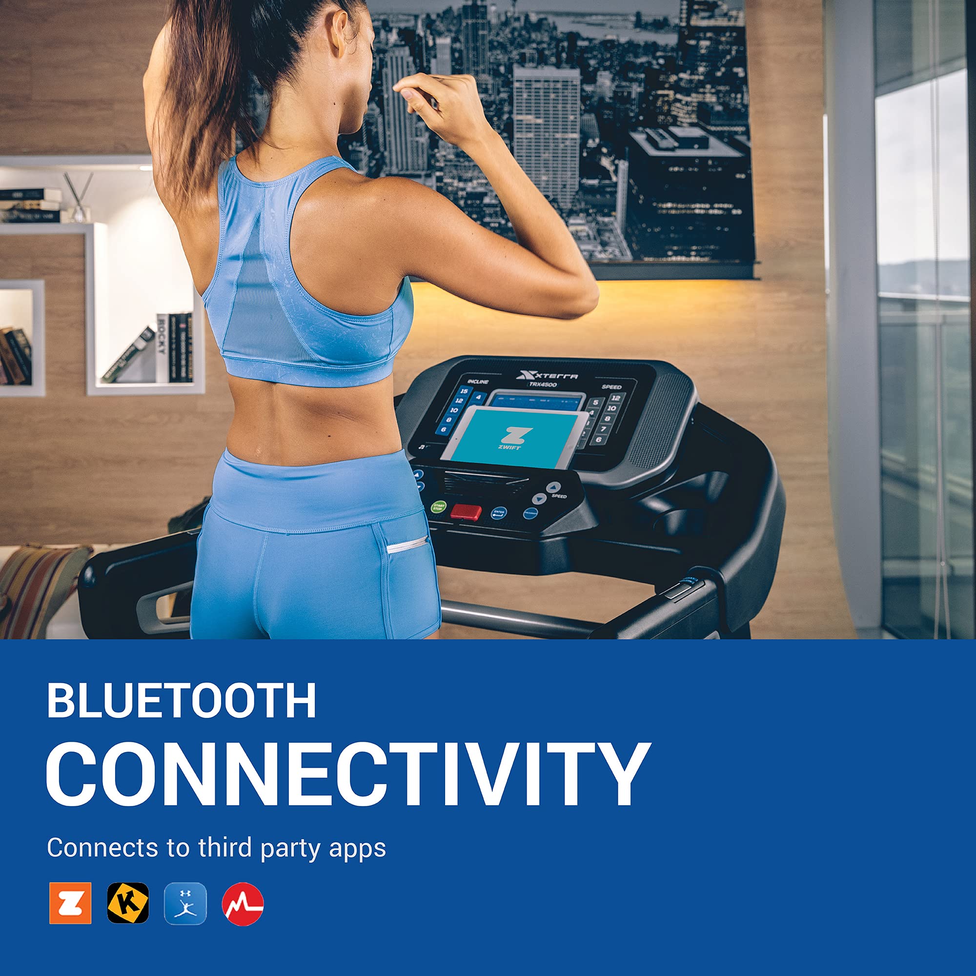 XTERRA Fitness Sport Series Premium Folding Smart Treadmill with Handlebar Speed & Incline Controls | Large XTRASoft Cushioned Deck | FTMS Bluetooth & XTERRA+ App | Perfect for Home Gym, Cardio Workouts & Indoor Running