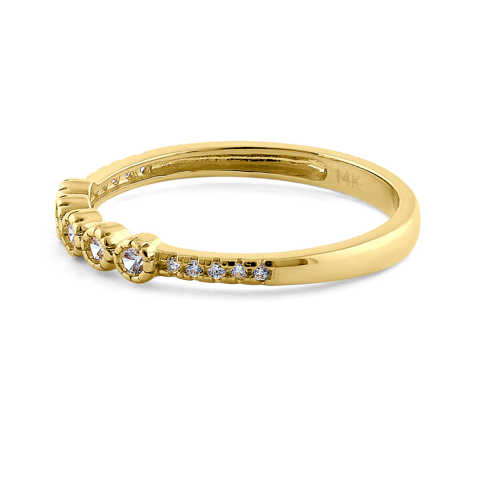 14K Yellow Gold Round Diamond Ring - 0.30 ct Solitaire Engagement Ring for Women, Wedding Band, Anniversary Gift, Promise Ring, Everyday Jewelry