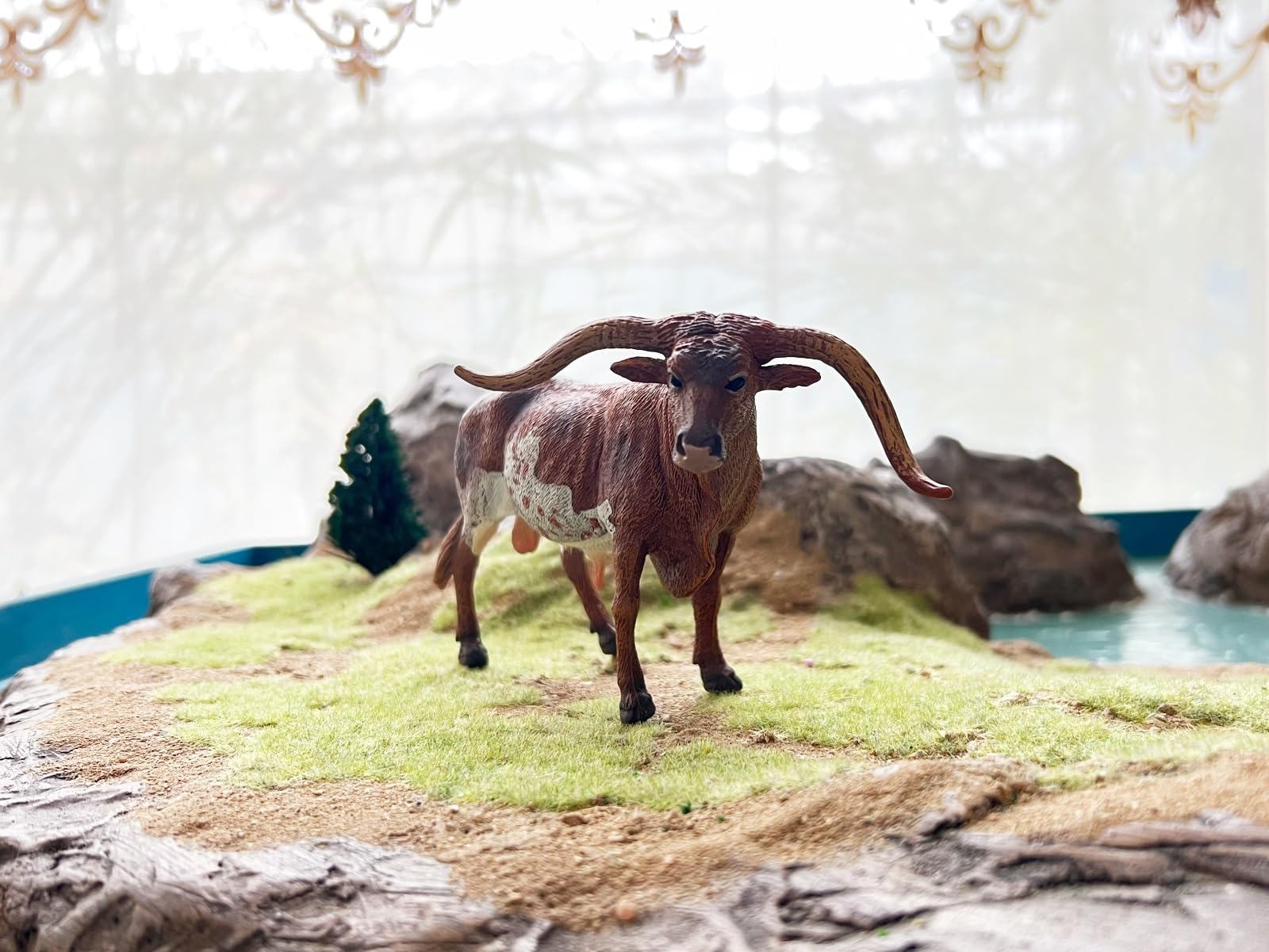 Gemini & Genius Longhorn Cow Toy Action Figure - 6
