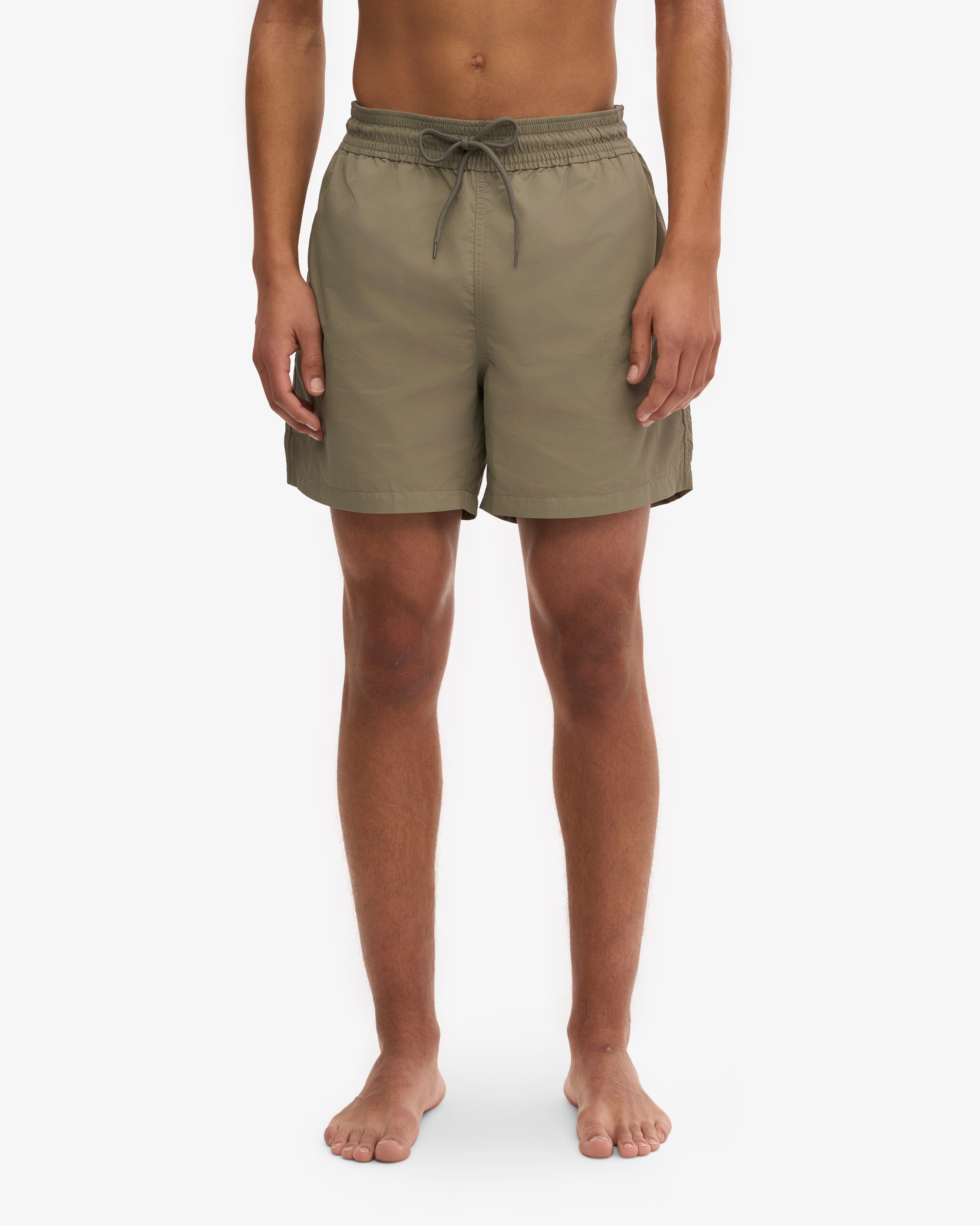 Classic Men's Swim Shorts - Quick Dry, Comfortable & Stylish Dusty Olive Color for Beach, Pool & Summer Vacations