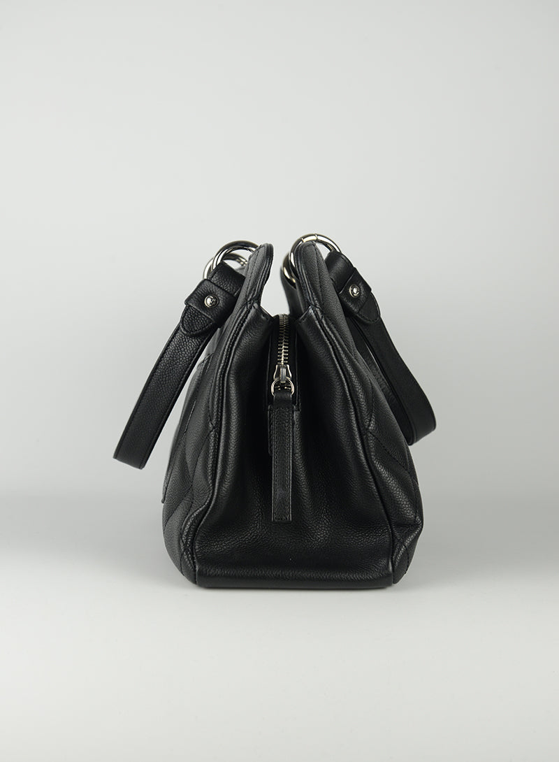 Chanel Black Caviar Leather Handbag - Luxury Designer Tote Bag for Women | Perfect for Work, Travel & Evening Events