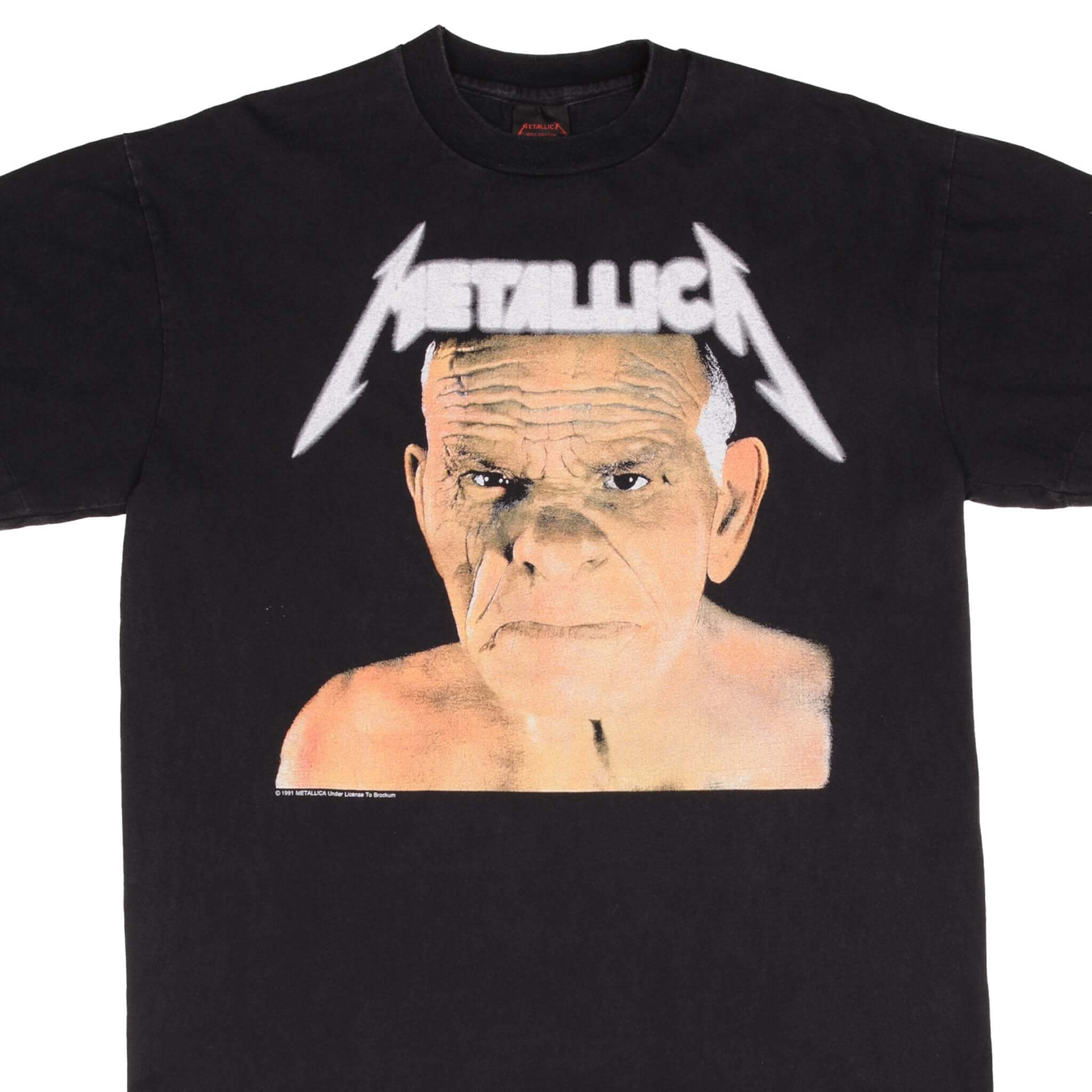 Vintage 1991 Metallica Never Never Land Bootleg Tee Shirt - Large Size, Made in USA - Perfect for Concerts, Rock Music Fans & Retro Fashion Lovers