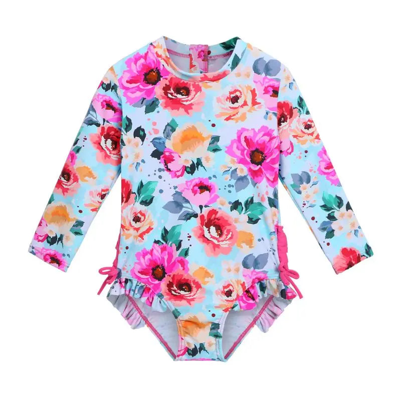 Girls Toddler Swimwear with Sea Animal Print - Sizes 0-6 Years | Perfect for Pool, Beach & Summer Water Play