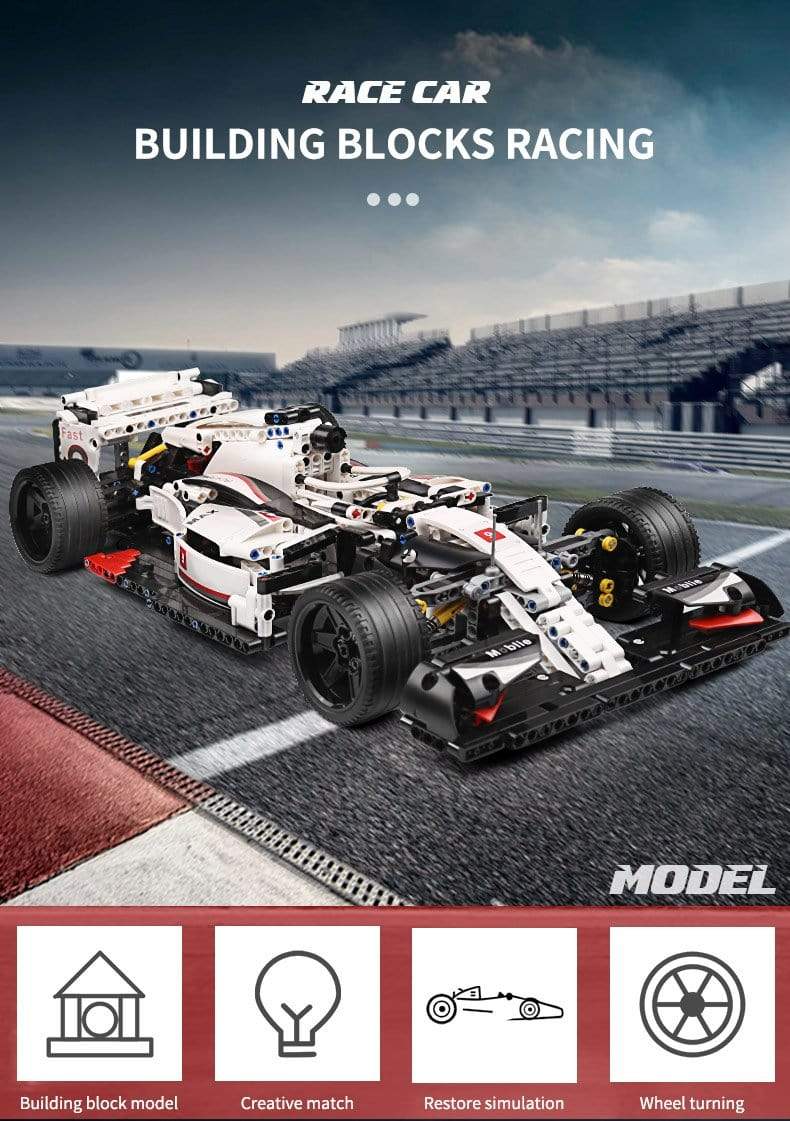 Mould King 13117 MOC 31313 42096 F1 Racing Car Building Blocks Set - DIY Formula 1 Model Kit for Adults & Kids, Perfect for Car Enthusiasts & Collectors - Great for Home Decoration, Gift Giving & Racing Themed Events
