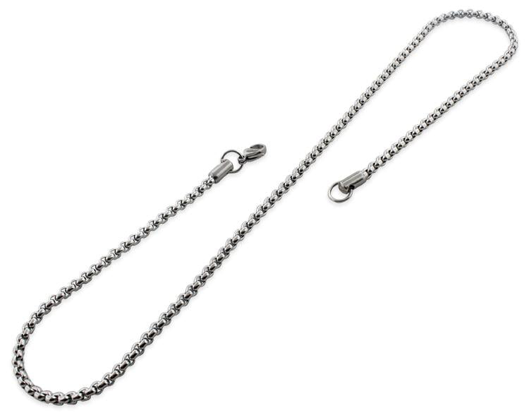 Stainless Steel Round Box Chain Necklace 3.5mm - Durable & Hypoallergenic Jewelry for Women & Men - Perfect for Layering, Gifts, and Everyday Wear