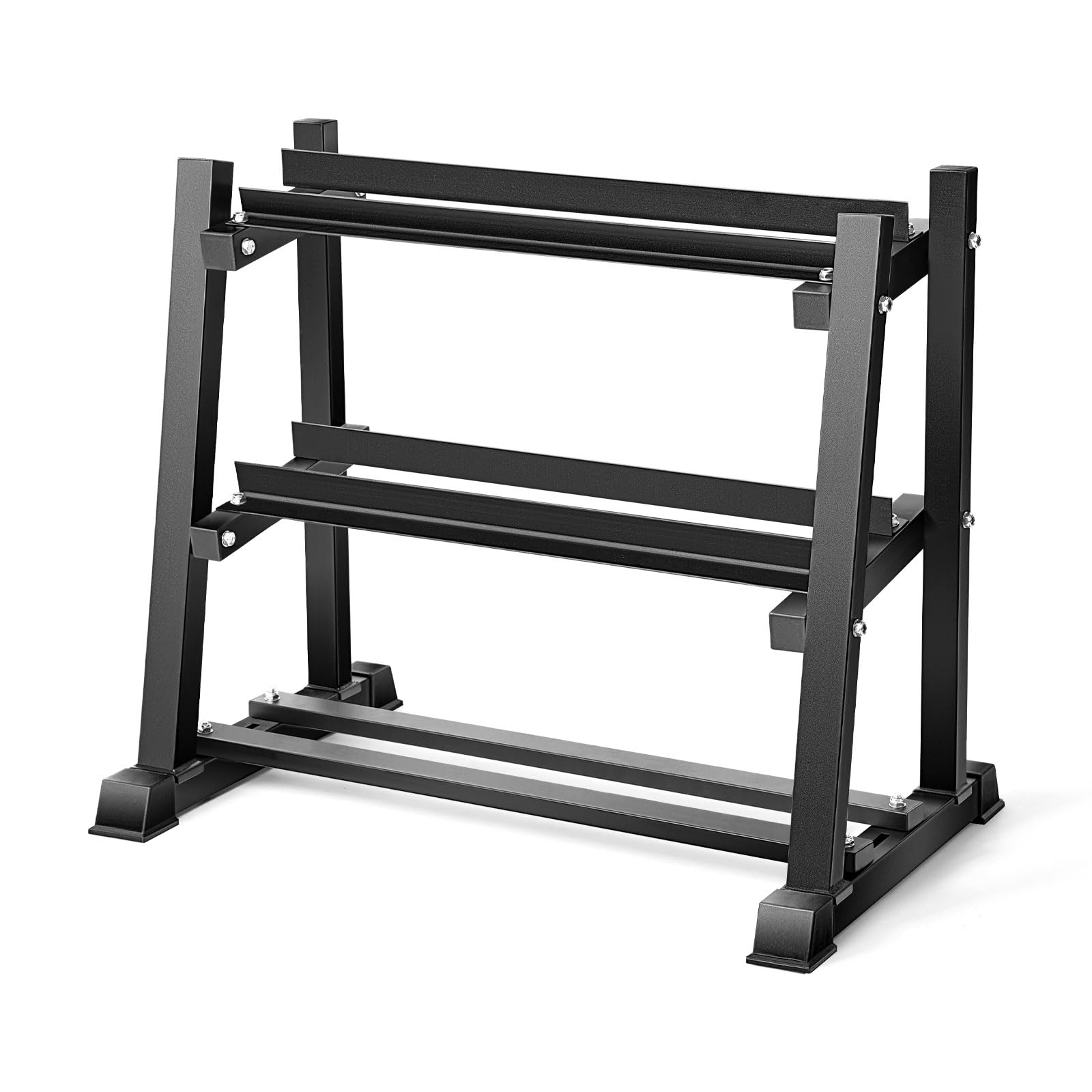Dumbbell Rack Stand for Home Gym - Heavy Duty 1100LBS Capacity Organizer for Dumbbells, Kettlebells & Weight Plates | Perfect for Garage, Basement & Home Workout Space