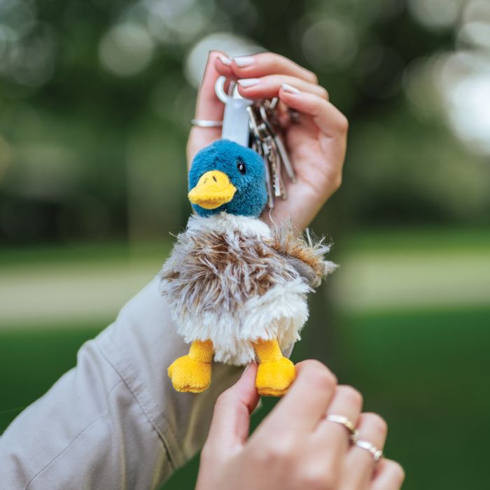 Wrendale Designs Duck Plush Keyring - Cute Duck Keychain for Women & Girls, Soft Plush Animal Keyring Gift for Friends, Birthday, Christmas | Perfect for Bags, Backpacks, Keychains & Gifts