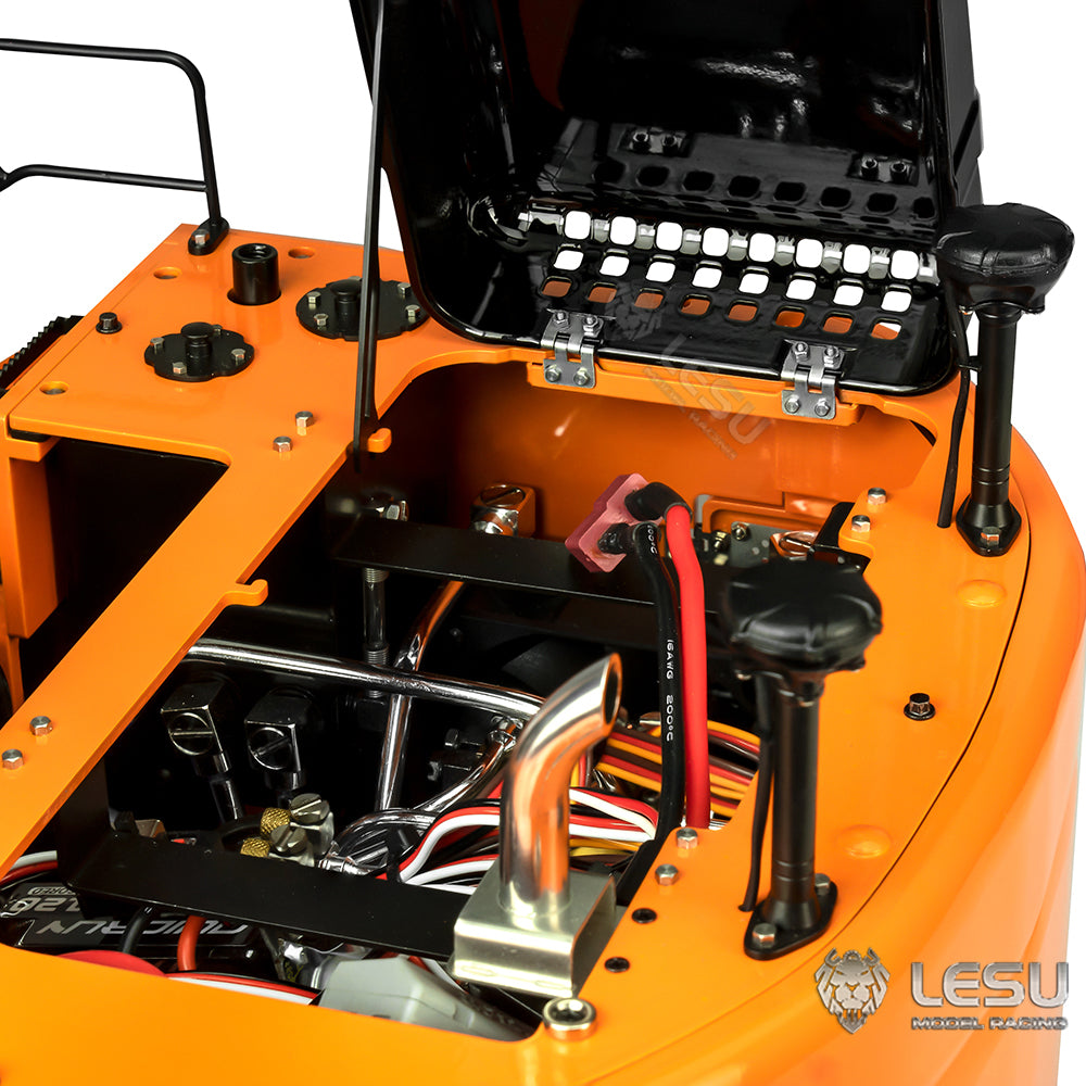 1/14 Scale Metal LESU RC Hydraulic Excavator ET26B - 2 Arms Remote Controlled Digger, DIY Assembly & Painted Model for Construction Enthusiasts - Perfect for Collectors, RC Hobbyists, and Construction Simulation Scenes