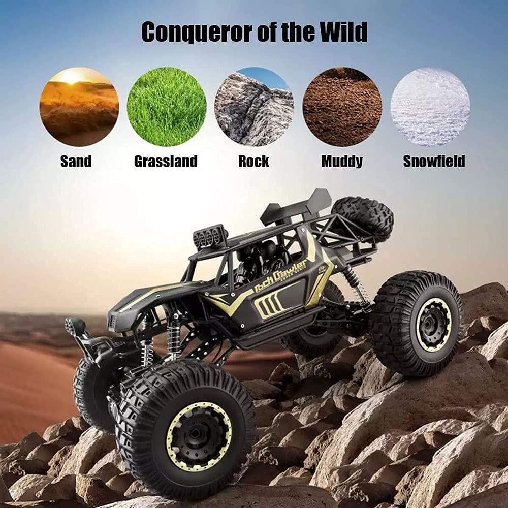 1/8 Scale Large Off-Road RC Car - High Speed 20KM/H All-Terrain Monster Truck with Anti-Collision & Anti-Fall Protection - Perfect for Mountain Climbing, Backyard Racing and Outdoor Adventures - Great Gift for Kids and Adults Who Love Remote Control Vehicles