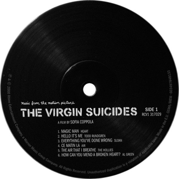 The Virgin Suicides Original Motion Picture Soundtrack LP Vinyl Record - Limited Edition RSD Exclusive, Near Mint (NM/M) - Perfect for Movie Lovers & Vinyl Collectors